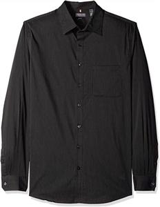 Van Heusen Men's Slim Fit Traveler Stretch Long Sleeve Button Down Black/Khaki/Grey Shirt 
