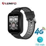 LEMFO 4G Smart Watch 1GB+8GB MTK6737 Android 6.0 Waterproof Watch Phone 720mah Big Battery Support GPS WiFi Camera (Gray Strap/China)
