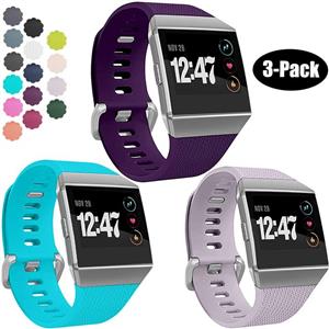 Wepro Bands Compatible with Fitbit Ionic SmartWatch, Watch Replacement Sport Strap for Fitbit Ionic Smart Watch, 3 Pack, Large, Small 