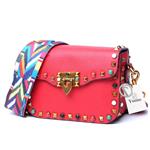 Yoome Mini Crossbody Bag Designer Clutch for Women Rivets Bags with Colorful Strap Cowhide Leather Shoulder Bag For Girls