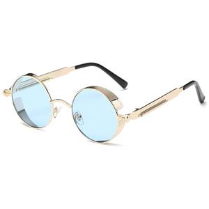 Dollger Vintage Steampunk Retro Metal Round Circle Frame Sunglasses