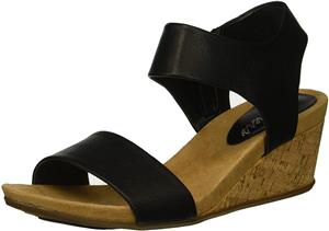 Skechers Women's Cool Step-Ankle Strap Slide Fashion Casual Wedge Heeled Sandal 