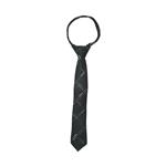 Checkered Wool Boys Zipper Tie