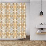 MuaToo Shower Curtain Colorful Floral Gorgeous Pattern Print Polyester Fabric Bathroom Decor with Hooks 71 x 71 Inches,Orange