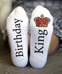 Birthday King Socks Men's Crown Funny Father Gifts For Him