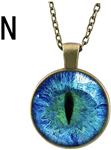 Hot Sale!! WYTong Novelty Cat's Eye Crystal Pendant Long Retro Multicolor Pattern Charm Necklace Jewelry