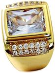 Wayne-Size 8-15 Jewelry Man's AAA Sapphire 18K Gold Filled Ring R199