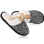Women's Cozy Durable Slippers,Fuzzy Wool-Like Plush Fleece Lined House Shoes w/Indoor,Outdoor Anti-Skid Rubber Sole