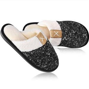 Women's Cozy Durable Slippers,Fuzzy Wool-Like Plush Fleece Lined House Shoes w/Indoor,Outdoor Anti-Skid Rubber Sole 