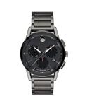 Movado Men's Museum Sport Chronograph Watch with a Printed Index Dial, Grey/Black (0607291)