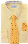 Boy's Dress Shirt, Necktie, and Hanky Set - Lemon, Size 6