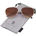 SOJOS Oversized Aviator Sunglasses Mirrored Flat Lens for Men Women UV400 SJ1083