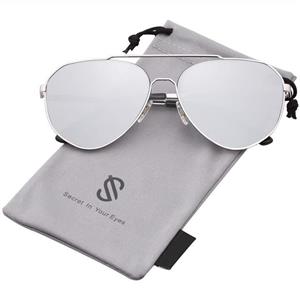 SOJOS Oversized Aviator Sunglasses Mirrored Flat Lens for Men Women UV400 SJ1083 