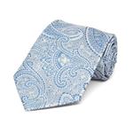 TieMart Boys' Pastel Blue Clara Paisley Necktie