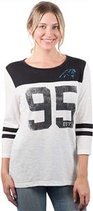 NFL Ultra Game Women's T-Shirt Vintage 3/4 Long Sleeve Tee Shirt White, ,