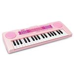 aPerfectLife Kids Keyboard Piano, 37 Keys Multi-Function Charging Electronic Educational Toy Organ for Kids Toddlers Children with Microphone (Pink)