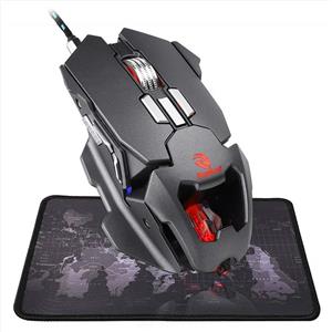 ماوس BlueFinger Backlit Gaming Mouse Wired with Mouse Pad, Programmable 9 Buttons,Ergonomic Backlit Breathing LED Mice (M650 Gaming Mouse with Mousepad)