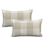 VAKADO 12x20 Buffalo Plaids Decorative Throw Pillow Cases Farmhouse Beige White Retro Checkers Cotton Linen Lumbar Rectangle Cushion Covers Home Decor for Sofa Couch Set of 2