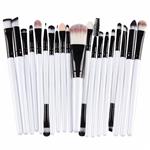 Makeup Brush Set, WuyiMC Professional Makeup Brushes Essential Cosmetics, 20 Pieces Face Eye Shadow Eyeliner Foundation Blush Lip Powder Liquid Cream Blending Brush (White)