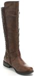 Forever Mango-21 Women's Winkle Back Shaft Side Zip Knee High Flat Riding Boots Brown 9