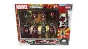 Exclusive Deadpool Metallic Chrome Figure Set of 8 Chimichanga Truck Package