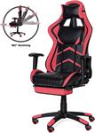 Best Choice Products Ergonomic High Back Executive Office Computer Racing Gaming Chair w/ 360-Degree Swivel, 180-Degree Reclining, Footrest, Adjustable Armrests, Headrest, Lumbar Support, Pink