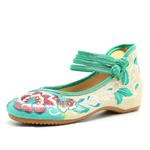 CINAK Embroidered Flats Shoes Women's Chinese Embroidery Ballet Lofers Slip on Comfortable Bohemia