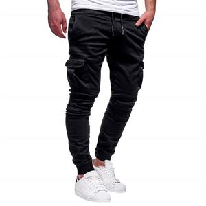 YOcheerful Men's Sweatpants, Men Sportswear Pants Trousers, Boy Sport Trousers Solid Sweatpants Drawstring Pant