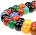 JARTC Natural Stone Beads Colorful Agate Round Loose Beads For DIY Necklace Bracelat Jewelry Making (8mm)