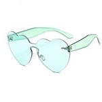 Armear Heart Sunglasses for Women Oversized Rimless One Piece Clear Colored Sunglasses