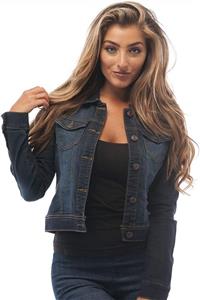 Hollywood Star Fashion Womens Basic Button Down Denim Jean Jacket