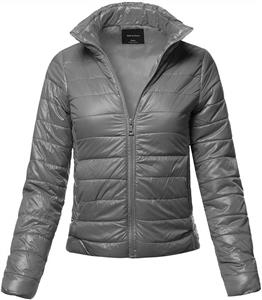 Made by Emma Women's Lightweight Solid Basic Outdoor Sports Quilted Puffer Jacket