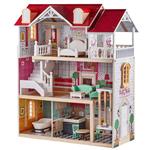 TOP BRIGHT Wooden Dollhouse with Elevator Dream Doll House for Little Girls 5 Year Olds