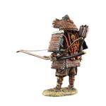 Ronin Miniatures Samurai with Bow Medieval Japan Hand Painted Tin Metal 54mm Action Figures Toy Soldiers Size 1/32 Scale for Home Décor Accents Collectible Figurines ITEM #SE-10