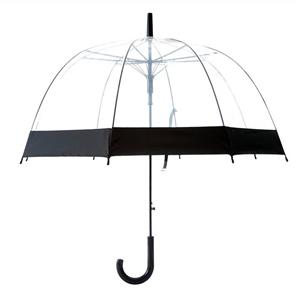 چتر Artiron Colorful Trim Clear Umbrella Bubble Fashion Dome Auto Open Transparent Umbrella for Outdoor Weddings Windproof (Black Trim)