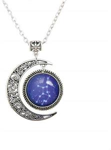 Beautiful Season DIY Horoscope Necklace Zodiac Sign Pendant Zodiac Necklaces Constellation Jewelry Art Gift for Men for Women 