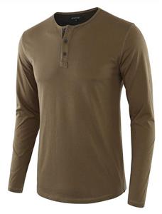 HETHCODE Men's Classic Comfort Soft Regular Fit Long Sleeve Henley T Shirt Tee 