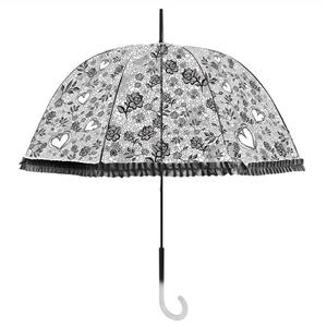 Becko Stick Clear Canopy Bubble Transparent Dome Shape Princess Style Rain Umbrella 