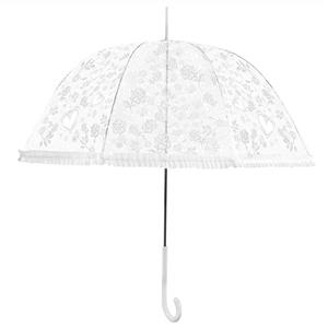 Becko Stick Clear Canopy Bubble Transparent Dome Shape Princess Style Rain Umbrella 