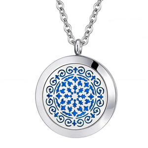 joymiao Essential Oil Diffuser Necklace Aromatherapy Pendant Stainless Steel Locket for Women Perfume Jewelry - Teen Girls Gifts