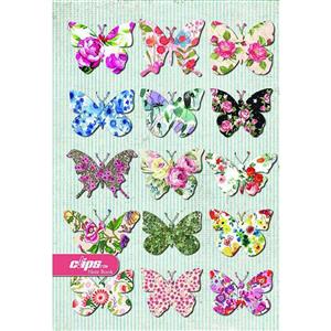 دفتر مشق کلیپس طرح پروانه Clips Butterfly Design Homework Notebook