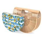 Bamboo Handbag - Womens Basket Bag with Purse Insert - Handmade Summer Tote