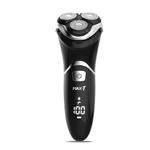 Electric Shaver Razor for Men, MAX-T Quick Rechargeable Wet Dry Rotary Shaver with Pop Up Trimmer and LED Display, IPX7 100% Waterproof （8101 with Adapter Charger）