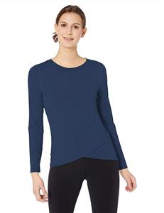 Amazon Essentials Women's Studio Long-Sleeve Cross-Front T-Shirt 