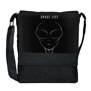 کیف دوشی گالری چی چاپ طرح alien space life کد 65822 
