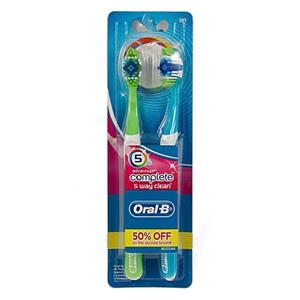 مسواک اورال-بی مدل 5way clean با برس نرم بسته 2 عددی 