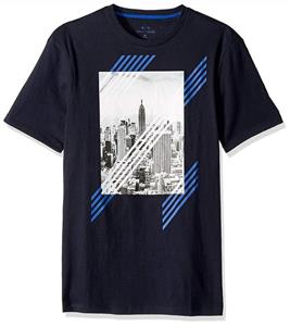 A|X Armani Exchange Men's Short Sleeve NYC Skyline Graphic T-Shirt