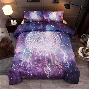 Home Bedding Galaxy Dreamcatcher Duvet Cover Set Horse Bedding Microfiber Quilt Cover Sets Gift for Teens Girls 3 Piece with Pillowcase,A,150200cm