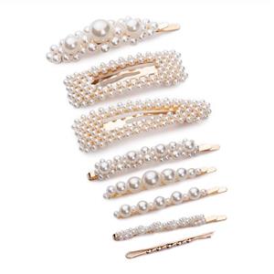 8 pcs Pearl Hairpin Women Girls Hair Clips Gold Base Hair Pins Fashion Barrette Wedding Daily Non-Slip Faux Pearl Hair Snap Headwear Accessories Katloo 