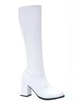 Women's Shoes 3 Inch Gogo Boots with Zipper (White;5)